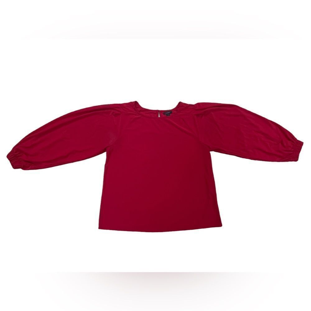 Halogen Red Bubble Long Sleeve Blouse